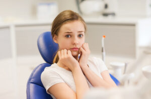 dental anxiety nervous woman